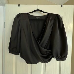 Black Satin Top
